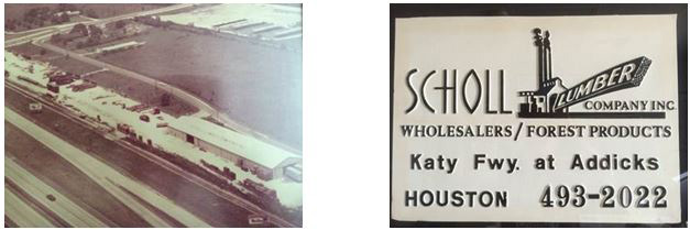 Old Photograph and Advertisement for Scholl Lumber Company