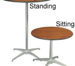 30 inch Round Table SEATED HEIGHT