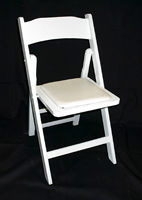 White Padded Chairs (wedding chairs)