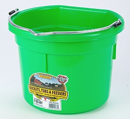 Flat Back Bucket Lime Green 8 Qt