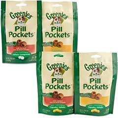Greeinies Dog Pill Pocket Caps Chicken 7.9oz