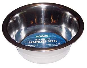 Agway Stainless Steel Standard Dog Feeding Dish 1/2pt