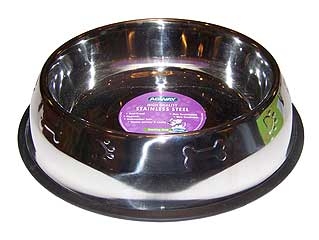 Agway Stainless Steel Pyramid Non Tip Dog Dish 96oz