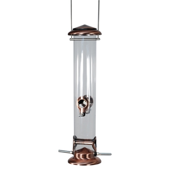 Feathered Friend Copper Seed Tube Feeder