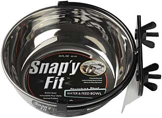 Snapy Fit Stainless Steel Water & Feed Bowl 20oz