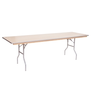 PRE 8' Metal Edge Wood Table