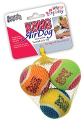 Kong Air Dog Happy Birthday Squeakair Balls Medium