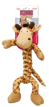 Kong Braidz Squeak Toy Giraffee For Dogs Small