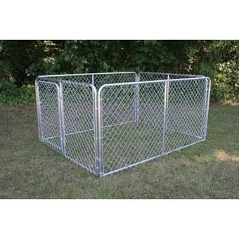 Stephens Pipe & Steel Kennel Complete 6ft X 8ft X 4ft Silver