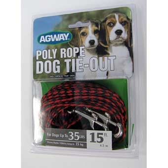 Agway Poly Rope Dog Tie-out For Dogs Up To 35 Lb 15ft