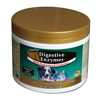 Naturvet Digestive Enzymes With Prebiotics & Probiotics 4oz