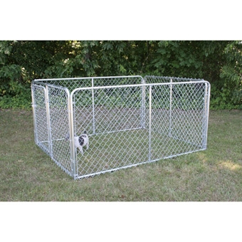 Stephens Pipe & Steel Kennel Complete 6x10x6 Silver