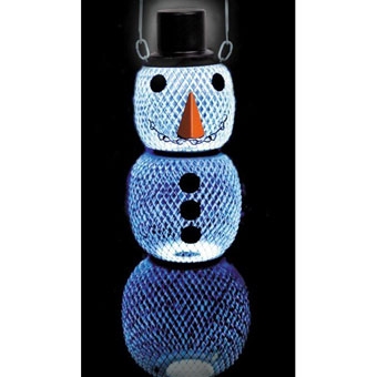 No/no Snowman Bird Feeder With Solar Hat 15in