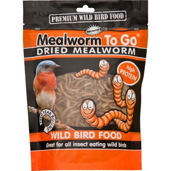 Unipet Mealworm To Go Premium Dried Wild Bird Food High Protein 3.53 Oz