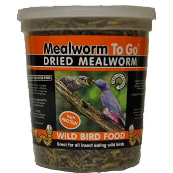 Unipet Mealworm To Go Dried Wild Bird Food High Protein Tub 5.5 Oz