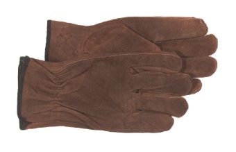 Split Leather Glove Brown Large