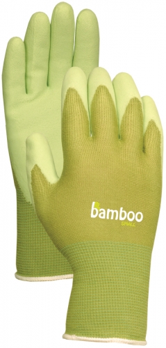 Atlas Bamboo Liner Glove With Rubber Palm Green Medium