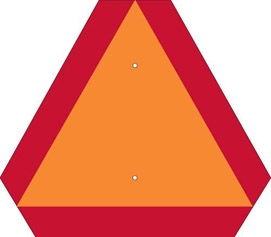 Slow Moving Vehicle Emblem Plaque