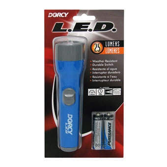 Dorcy L.e.d. Economy Flashlight 25 Lumens Aa 2 Pack