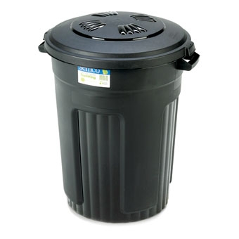 Semco Plastic Trash Can With Lid 32 Gal