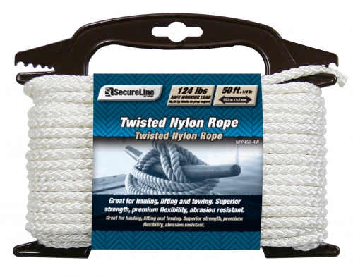 Twisted Nylon Rope 1/4in X 50ft