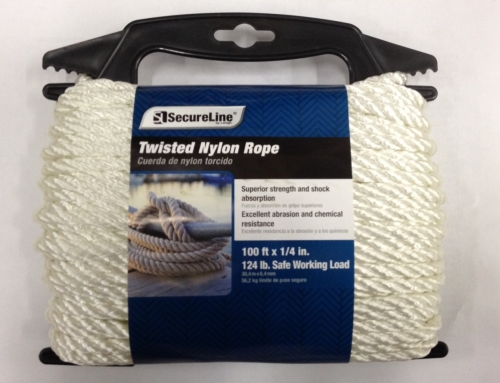 Twisted Nylon Rope 1/4in X 100ft