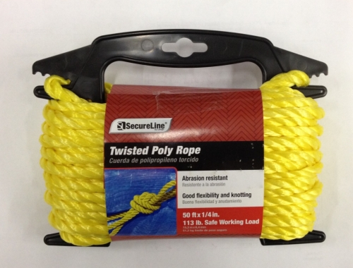 Twisted Poly Rope 1/4in X 50ft