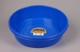 Blue Plastic Feed Pan 3gal
