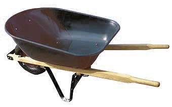 Steel Wheelbarrow With Wood Handles 6 Cuft