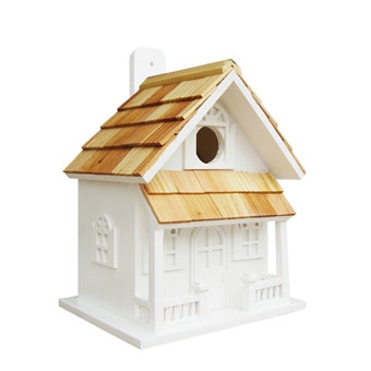 Home Bazaar Country Cottage Birdhouse White