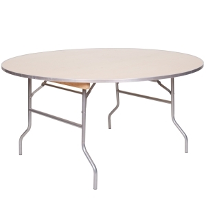 PRE 60" Round Metal Wood Table