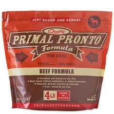 Primal Pronto Canine Beef Formula, 4-lbs. 