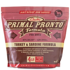 Primal Pronto Canine Turkey & Sardines, 4-lbs.