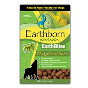 Earthborn Holistic EarthBites Chicken Meal Recipe Natural Moist Treats For Dogs