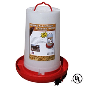 3-Gallon Heated Poultry Fountain