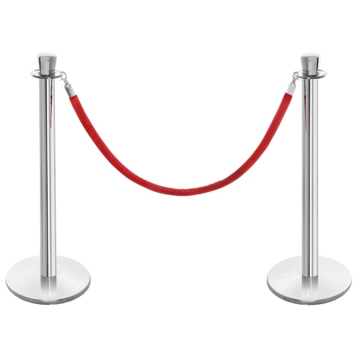 Chrome Stanchion (velvet ropes rented separately)