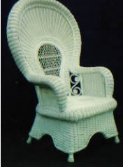 Wicker Throne Chair