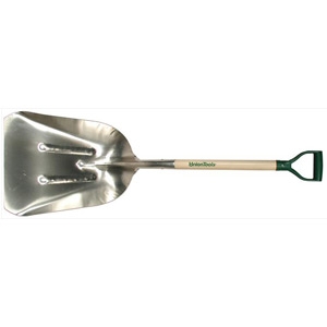Union Tools Razor-Back Aluminum Alloy Scoop Shovel w/ Wooden D-Grip Handle