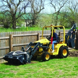 Large 2 Wheel-Drive Backhoe