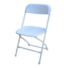 Chair, White Folding