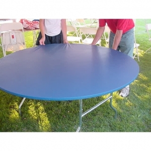Kwik-Covers  60" Round Blue Tablecover