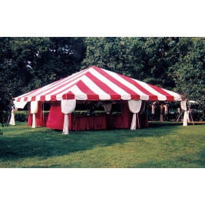 30 x 30 Fiesta Frame Tent - Red & White