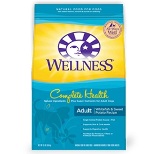 Wellness Complete Health Whitefish & Sweet Potato Dog Food 30lb