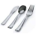 Reflections, 50 Count, Silver Plastic Spoons