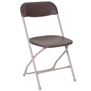 Plastic Folding Chair - Brown