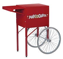 Cart for Popcorn Machine - Red Cart for 2656 with Popcorn Graphics