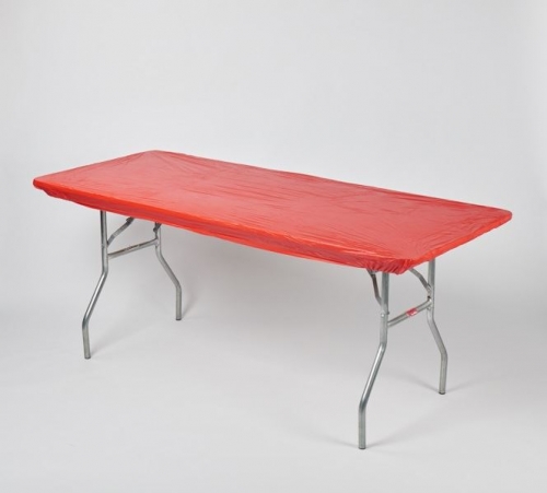 Fitted Tablecover - Red, 30" x 96"