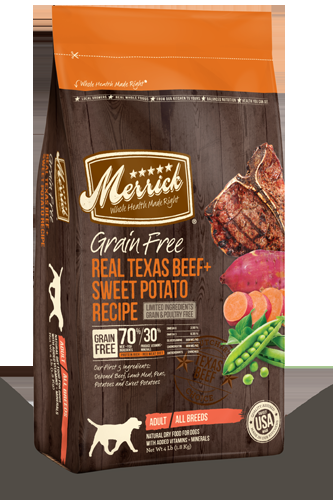 Merrick Grain Free Real Texas Beef and Sweet Potato 6/4 lb.