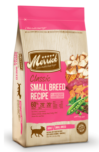 Merrick Classic SMALL BREED Real Chicken, Brown Rice and Green Pea 6/5#  