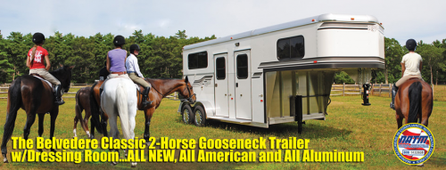 Belvedere Classic All Aluminum 2-Horse Gooseneck Kingston Trailer
